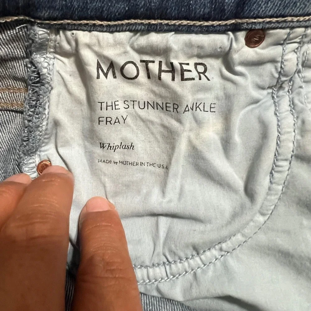 Mother The Stunner Ankle Fray in Whiplash Jeans Size 27 Skinny Jeans